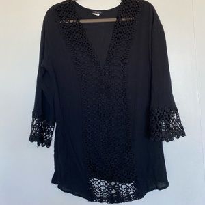 Venus Crochet Trimmed Cover-Up Tunic